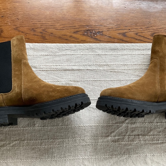 SEZANE Lena Suede Lug Sole Boots - Picture 5 of 8